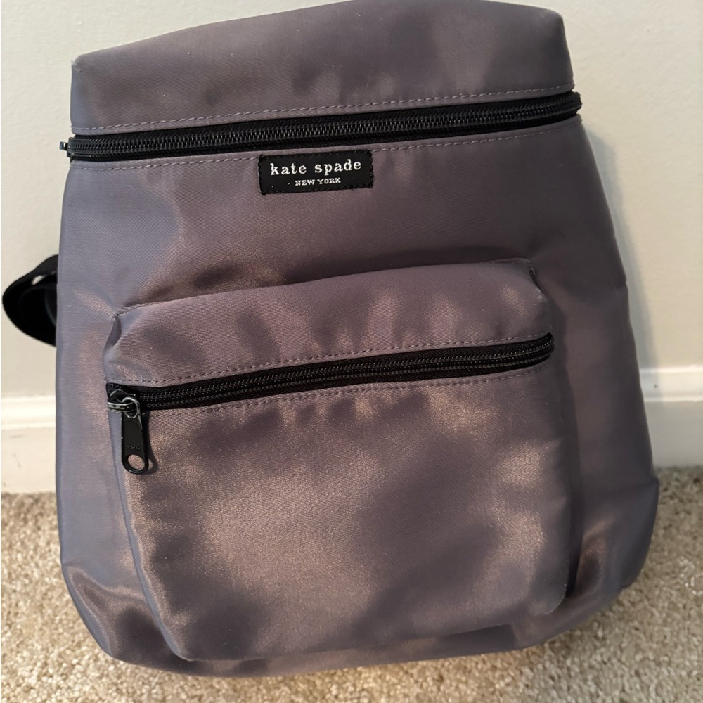 Kate Spade small/med Gray Nylon Backpack